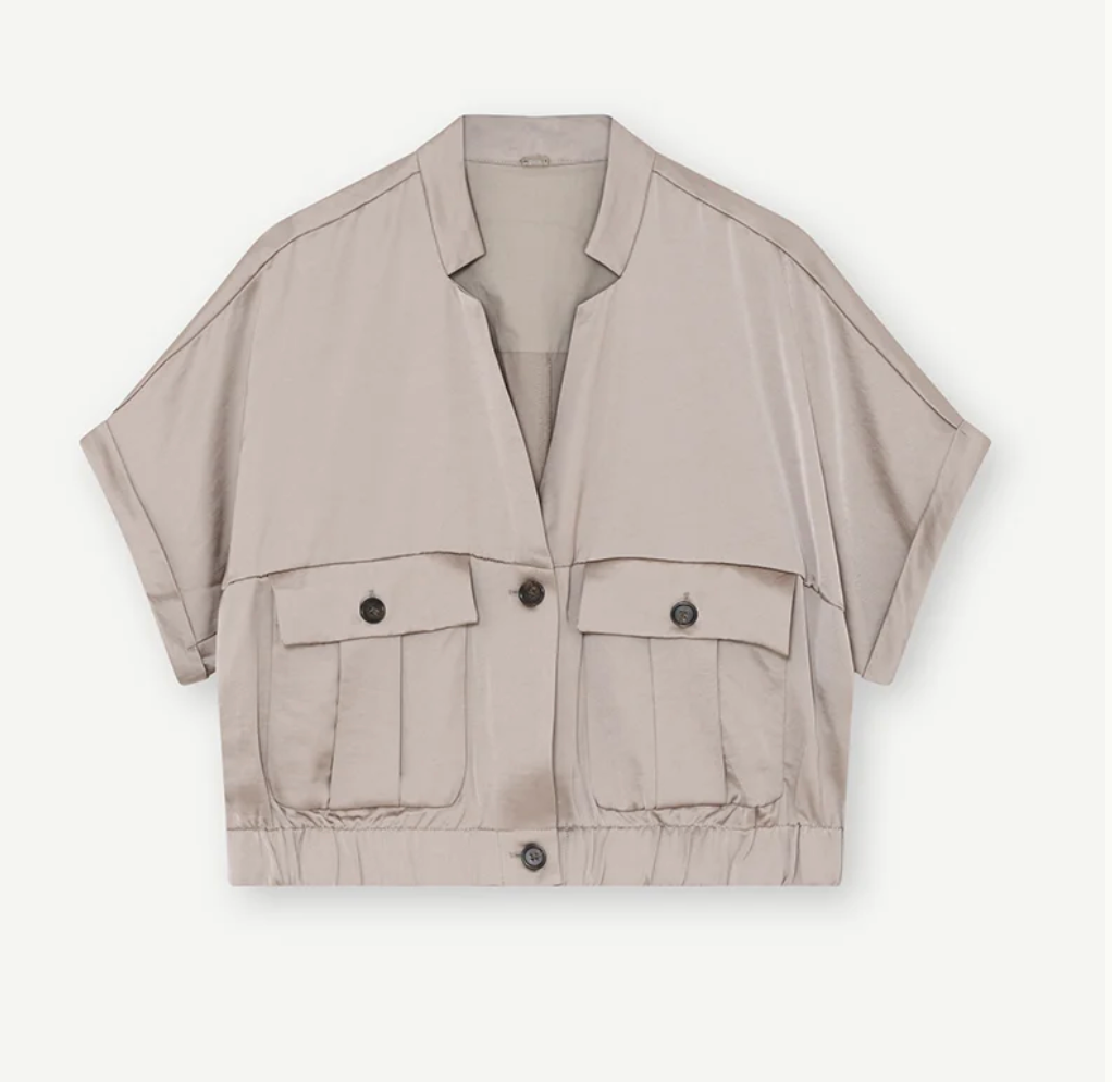 Grace Silky Jacket Soft Pewter