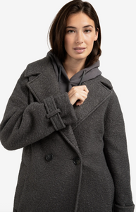 Yasmine Boucle Coat Anthracite