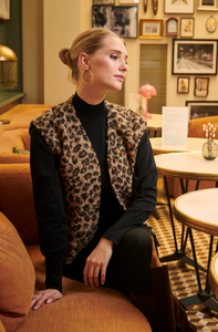 Sadie 25543 CAMEL/BLACK GILET