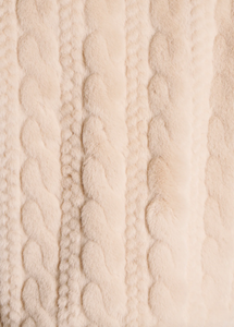 Faye Cable Faux Jacket Ecru