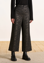 Load image into Gallery viewer, Faye Black Gold Trouser
