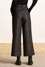 Load image into Gallery viewer, Faye Black Gold Trouser
