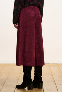 Faye Burgundy Cropped Trouser