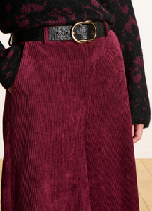 Faye Burgundy Cropped Trouser