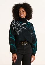 Load image into Gallery viewer, Faye Black/Petrol Knit
