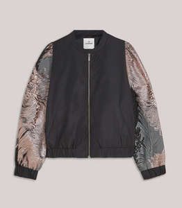 Summum Bomber Jacket Jaquard Sleeve