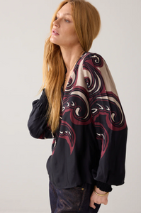 Summum Printed V Neck