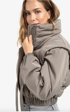 Load image into Gallery viewer, Yasmine Jacket with Zip Off Sleeves Taupe Grey
