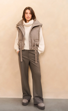 Load image into Gallery viewer, Yasmine Jacket with Zip Off Sleeves Taupe Grey
