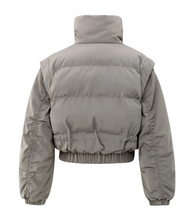 Load image into Gallery viewer, Yasmine Jacket with Zip Off Sleeves Taupe Grey
