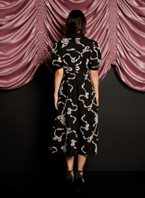 Load image into Gallery viewer, SJ Ripple Bow Embellished Midi Dress
