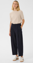 Load image into Gallery viewer, Part Two Solbritt Trouser Navy Pinstripe
