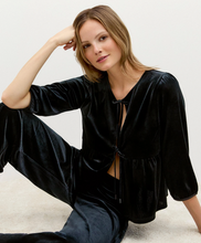 Load image into Gallery viewer, More and More Black Velvet Jacket
