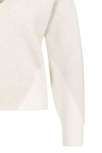 Load image into Gallery viewer, YaYa Knitted V Neck with Colourblock
