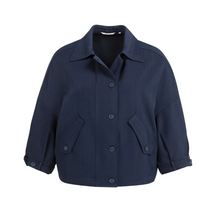 Load image into Gallery viewer, Yaya Blouse jacket with adjustable waistband and pockets Navy
