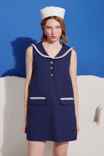 Load image into Gallery viewer, SJ Breeze Tweed Sailor Dress
