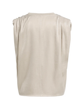 Load image into Gallery viewer, Yaya Sleeveless Top with Pleats Cashmere Grey
