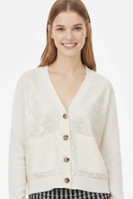 Load image into Gallery viewer, Bella Emilienne Sequin Knit Cardigan Ecru
