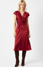 Load image into Gallery viewer, Bella Angelique Draped Satin Dress Red

