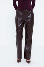 Load image into Gallery viewer, Winnie Burgundy Faux Leather Trousers
