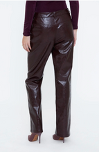 Load image into Gallery viewer, Winnie Burgundy Faux Leather Trousers
