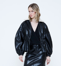 Load image into Gallery viewer, Winnie Black Faux Leather Jacket
