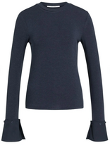 Load image into Gallery viewer, Yaya Jersey Top with Removable Cuff Navy
