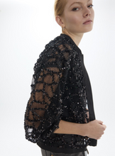 Load image into Gallery viewer, Maite Black Sequin Bomber
