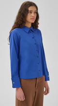 Load image into Gallery viewer, MEW Sunna Deco Cuff Shirt in Beaucop Blue
