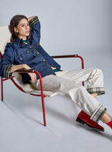 Load image into Gallery viewer, Allegra Denim Check Contrast Blouse
