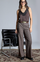 Load image into Gallery viewer, Allegra Brown Check Straight Leg Trouser
