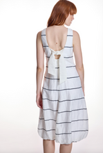 Load image into Gallery viewer, Allegra Striped White Balloon Dress
