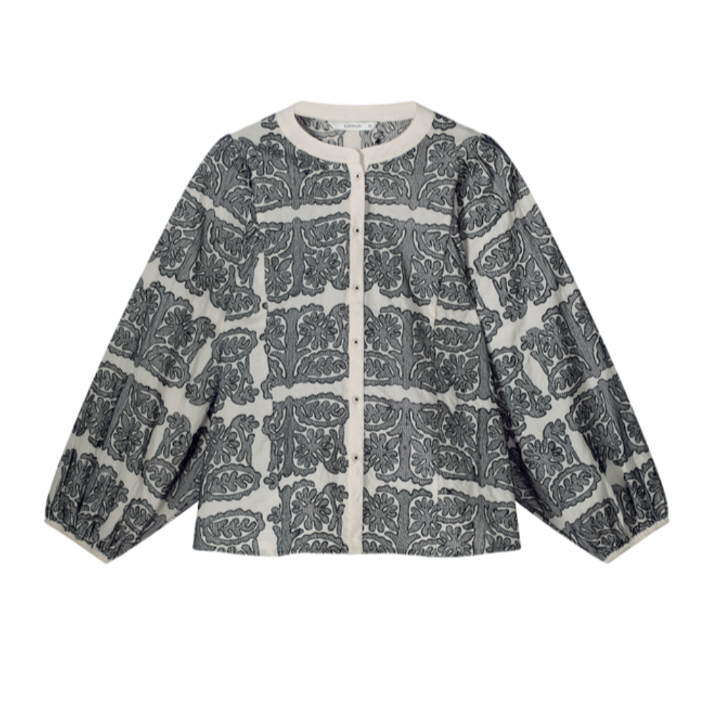 Selena Tile Embroidery Blouse