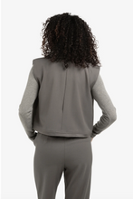 Load image into Gallery viewer, Yasmine Sleeveless Short Blazer Dark Night Grey
