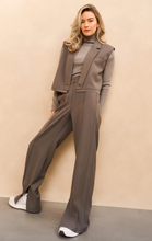 Load image into Gallery viewer, Yasmine Sleeveless Short Blazer Dark Night Grey
