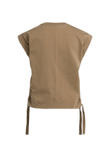 Load image into Gallery viewer, Yaya Sleeveless Top with Side Tie Teak Brown
