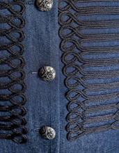 Load image into Gallery viewer, Allegra Braid Detail Denim Jacket
