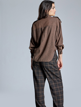 Load image into Gallery viewer, Allegra Brown Military Style Shirt Jacket
