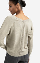 Load image into Gallery viewer, Double V-neck sweater with back button detail
