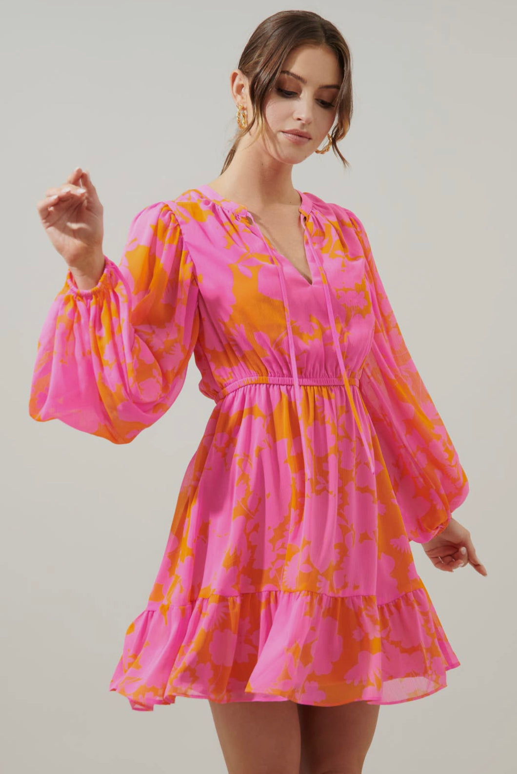 Tori Pink Print Dress