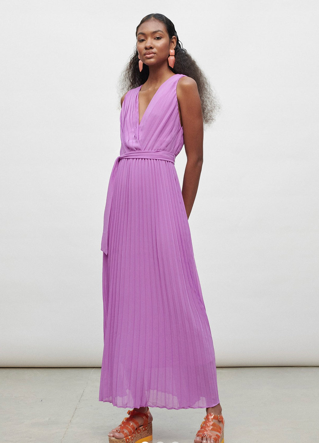 Maite Purple Pleat Dress (OT4)