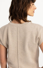 Load image into Gallery viewer, Jacquard knit top with cap sleeves
