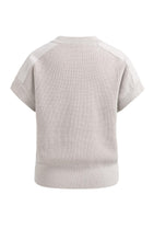 Load image into Gallery viewer, Knitted top with woven shoulder details
