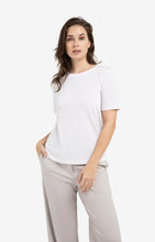 Load image into Gallery viewer, Melange T-shirt with contrasting ribbed trim
