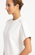 Load image into Gallery viewer, Sleeveless sweatshirt with pleated shoulder detail
