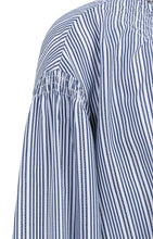 Load image into Gallery viewer, Striped blouse with shirred details at the shoulders
