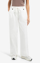 Load image into Gallery viewer, Trousers with pleats, wide legs and drawcord at the waist

