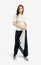 Load image into Gallery viewer, Trousers with pleats, wide legs and drawcord at the waist
