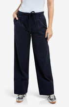 Load image into Gallery viewer, Trousers with pleats, wide legs and drawcord at the waist
